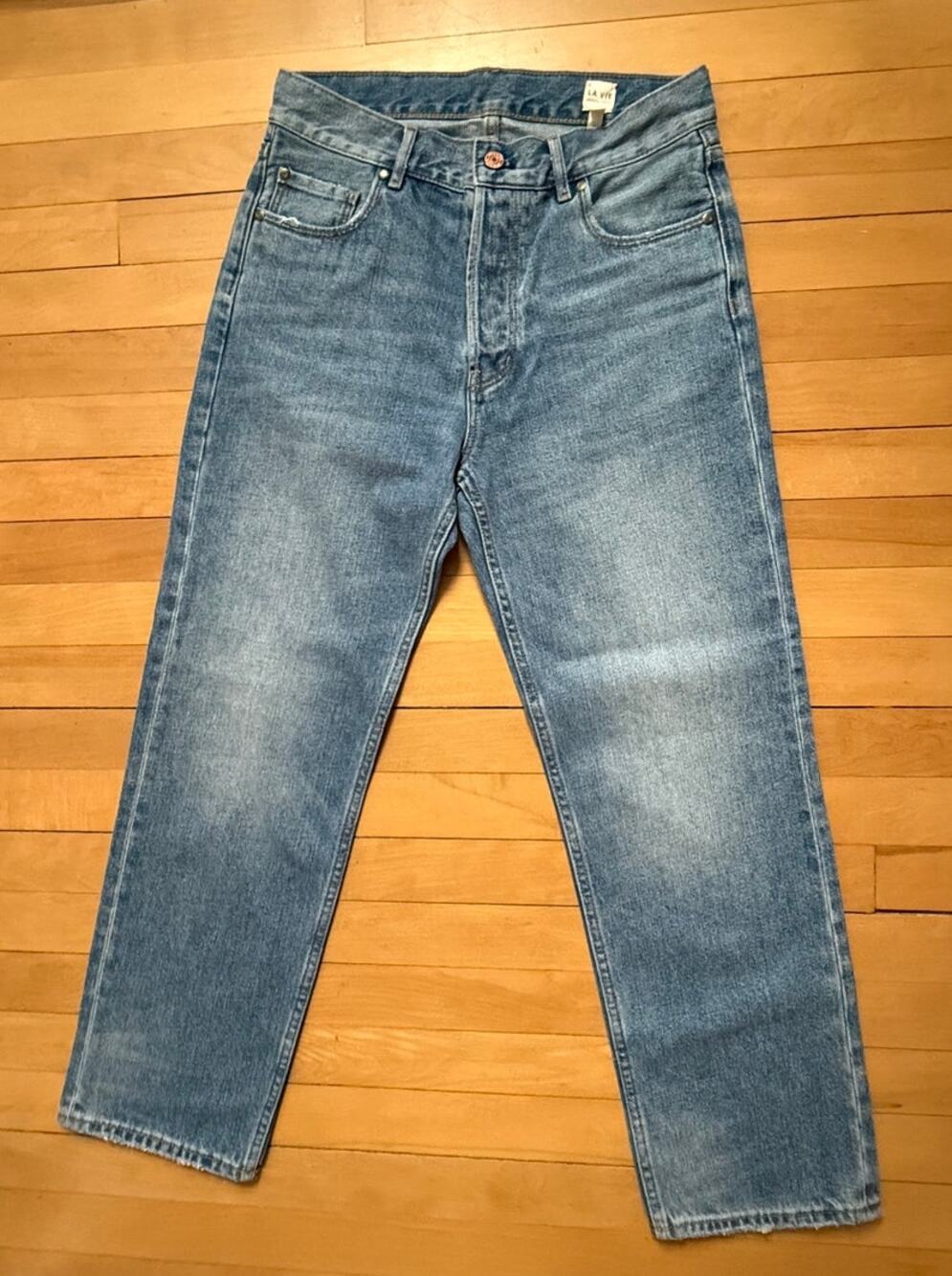 La Vie Rebecca Taylor Straight Leg Jeans Blue Faded Wash Size 27